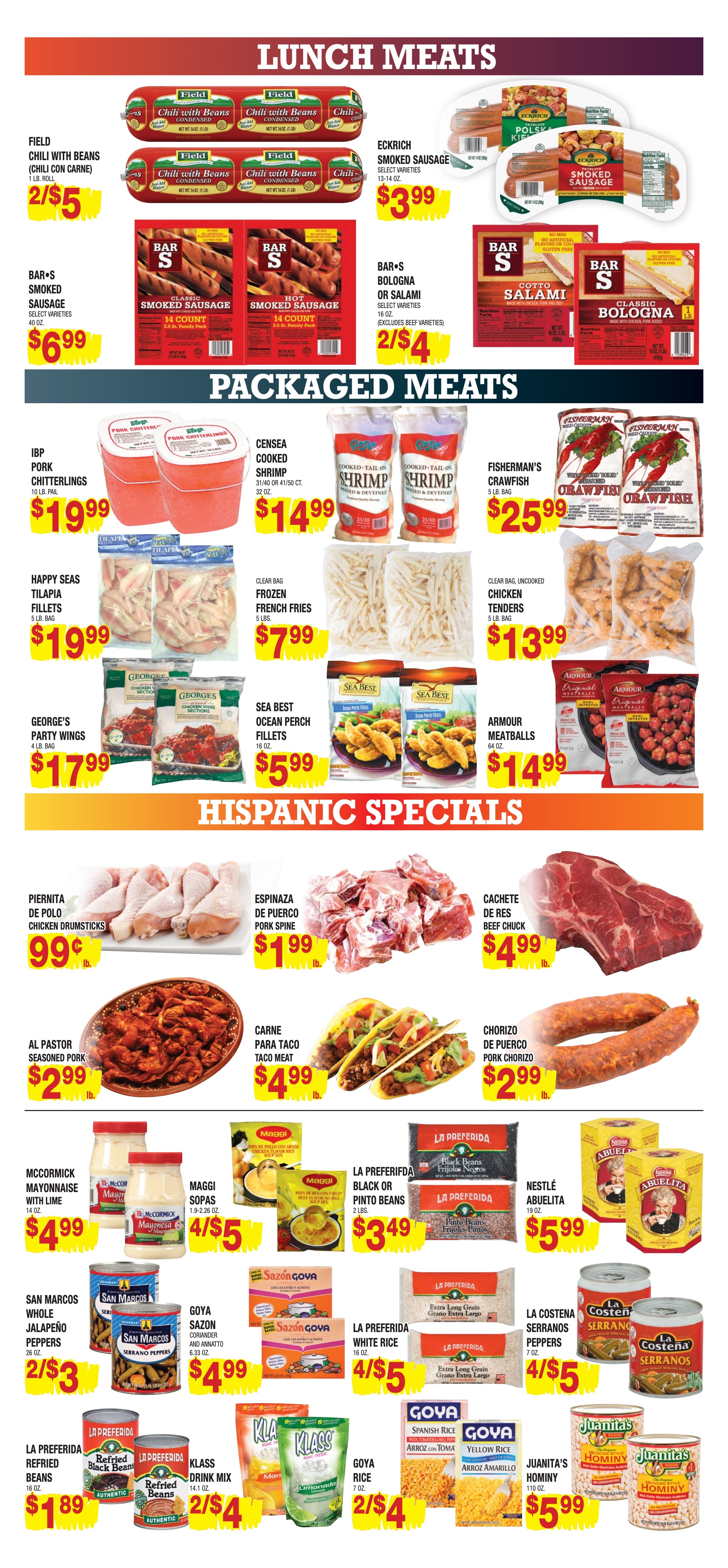 Weekly ad circular Big Top Markets