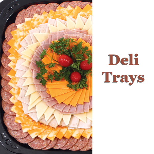 Deli trays at Frank's Supermarkets