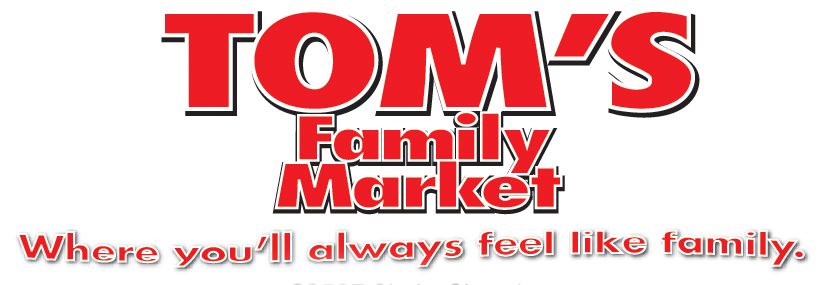 Logo for Tom's Family market